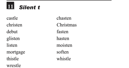 English pronunciation - unit 10 - 11 - Silent letters - silent t